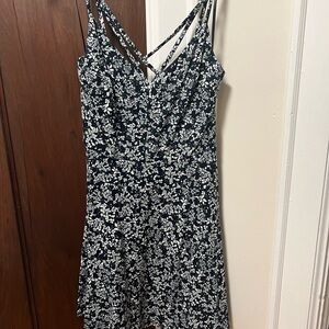 Nine Britton Black and White Floral Mini Dress